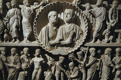 Sarcofaag van de twee broers, Rome, Itali, Two Brothers Sarcophagus, Rome, Italy