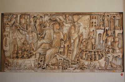 Romeinse sarcofaag in het Vaticaans Museum; Roman sarcophagus in the vatican Museum