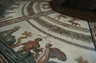 Mozaek uit Otricoli, Vaticaanse Musea, Rome, Mosaic from Otricoli, Rome, Italy