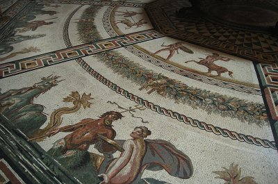 Mozaek uit Otricoli, Vaticaanse Musea, Rome; Mosaic from Otricoli, Rome, Italy