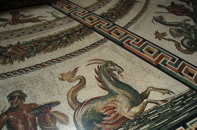 Mozaek uit Otricoli, Vaticaanse Musea, Rome; Mosaic from Otricoli, Rome, Italy