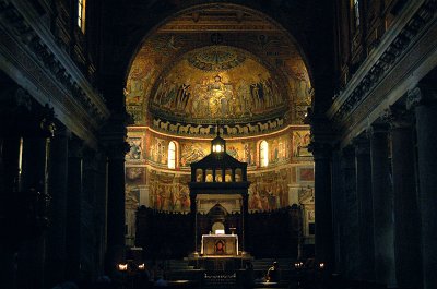 Basiliek van Santa Maria in Trastevere, Rome; Basilica of Our Lady in Trastevere, Rome, Italy