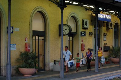 Station Rome San Pietro, Rome, Itali, Roma San Pietro railway station, Rome, Italy