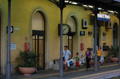 Station Rome San Pietro, Rome, Itali; Roma San Pietro railway station, Rome, Italy