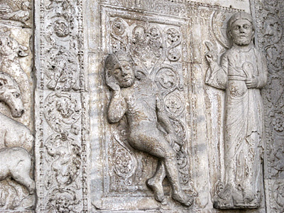 San Zeno; Meester Guglielmo: schepping Adam, Basilica of San Zeno (San Zenone), Verona