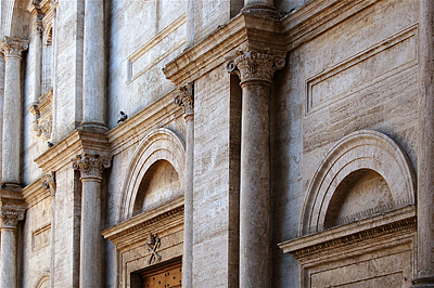 Co-kathedraal van Pienza (SI, Toscane, Itali); Pienza Cathedral (SI, Tuscany, Italy)