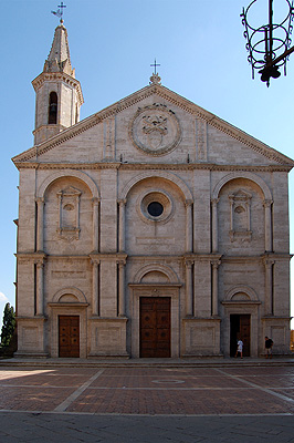 Co-kathedraal van Pienza (SI, Toscane, Itali); Pienza Cathedral (SI, Tuscany, Italy)