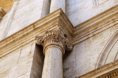 Co-kathedraal van Pienza (SI, Toscane, Itali); Pienza Cathedral (SI, Tuscany, Italy)