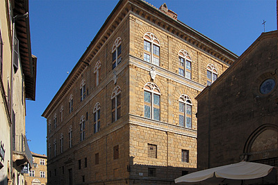 Palazzo Piccolomini in Pienza (Toscane, Itali); Palazzo Piccolomini in Pienza (Tuscany, Italy)