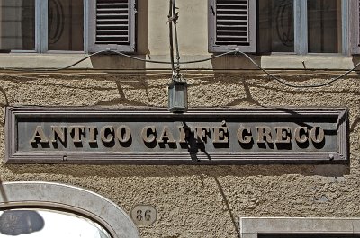 Antico Caff Greco, via dei Condotti, Rome, Itali, Antico Caff Greco, via dei Condotti, Rome, Italy