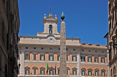 Palazzo Montecitorio, Rome, Italië; Palazzo Montecitorio, Rome, Italy