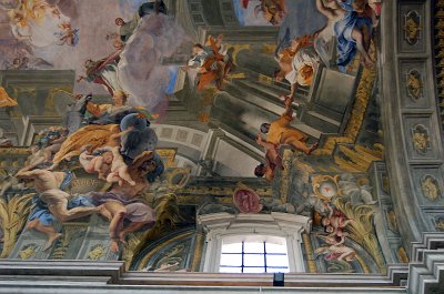 Kerk van Sint-Ignatius. Rome, Italië; Church of Saint Ignatius, Rome, Italy