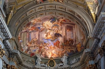 Kerk van Sint-Ignatius. Rome, Itali; Church of Saint Ignatius, Rome, Italy