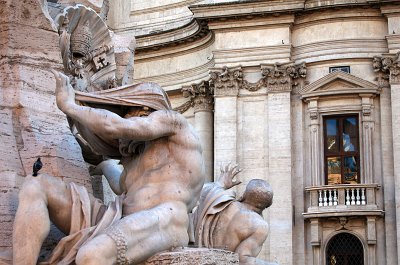 Vierstromenfontein (Rome, Itali); Fountain of the Four Rivers (Rome, Italy)