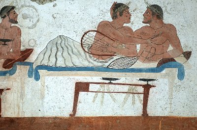 Graf van de Duiker, Paestum (Campani. Itali); Tomb of the Diver, Paestum (Campania, Italy)