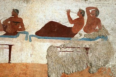 Graf van de Duiker, Paestum (Campani. Itali), Tomb of the Diver, Paestum (Campania, Italy)