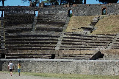 Amfitheater, Pompeii, Campanië, Italië; Amphitheater, Pompeii, Campania, Italy
