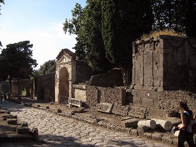 Via delle tombe, Pompeii, Campani, Itali, Via delle tombe, Pompeii, Campania, Italy