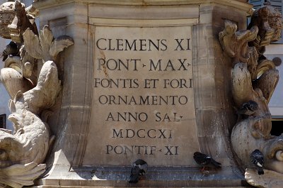 Fontein van het Pantheon, Rome, Italië; Fountain of the Pantheon, Rome, Italy