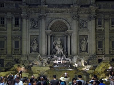 Trevifontein (Fontana di Trevi), Rome, Italië, Trevi Fountain, Rome, Latium, Italy