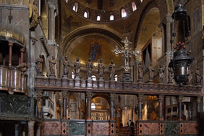 Iconostasis.Basilica di San Marco, Veneti, Itali; Basilica di San Marco, Venice, Italy