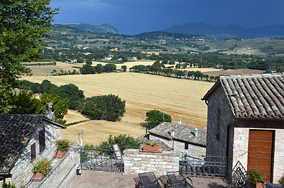 Landschap bij Spello (Umbrië, Italië), Landscape near Spello (Umbria, Italy)