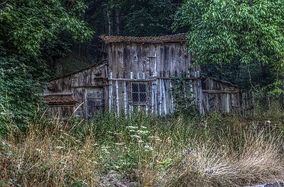 Oude schuur, Toscane, Itali, Old shed, Garfagnana, Tuscany, Italy