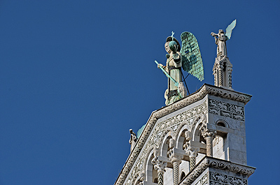 Kerk San Michele in Foro, Lucca, Toscane, Itali; San Michele in Foro, Lucca, Tuscany, Italy