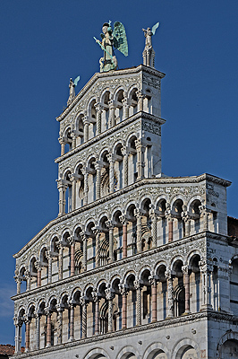 Kerk San Michele in Foro, Lucca, Toscane, Itali; San Michele in Foro, Lucca, Tuscany, Italy