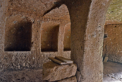 Necropool van Poggio Buco, Toscane, Itali; Necropolis of Poggio Buco,Tuscany, Italy