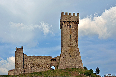 Kasteel van Radicofani, Toscane, Itali, Castle of Radicofani, Tuscany, Italy