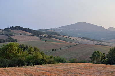 Landschap bij Radicofani (Si. Toscane, Itali), Landscape near Radicofani (Si. Tuscany, Italy)