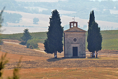 Kapel in Toscane, Itali, Chapel in Tuscany, Italy