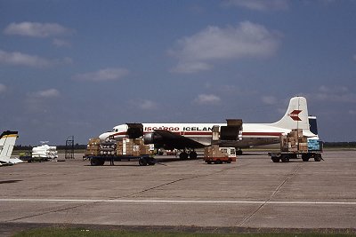 Vliegtuig Douglas DC6; Aircraft Douglas DC6, Rotterdam, Netherlands