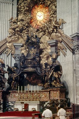 troon van Sint-Pieter, Chair of Saint Peter, Vatican City, Rome, Italy