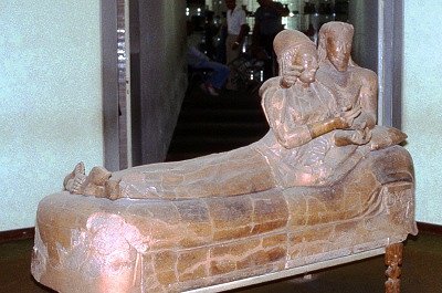 Sarcofaag van de echtgenoten (Rome, Itali); Sarcophagus of the Spouses (Rome, Italy)