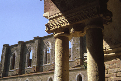 Abdij van San Galgano, Toscane, Itali; Abbey of San Galgano, Tuscany, Italy