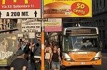 Stadsbus in Genua; Bus-stop in Genoa