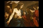 Guercino, de Ongelovige Thomas, Rome; Guercino, The Incredulity of Saint Thomas, Rome
