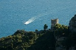 Kust bij Amalfi.; Amalfi coast.