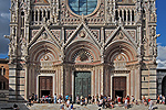 Portalen van de Dom van Siena, Toscane, Italië; Siena Cathedral, Tuscany, Italy