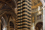 Interieur van de Dom van Siena, Toscane, Italië; Siena Cathedral, Tuscany, Italy