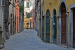 Via Garibaldi in Pontremoli (Toscane, Itali); Pontremoli (Tuscany, Italy)