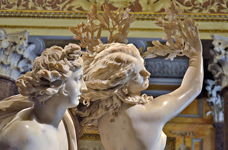 Apollo en Daphne, Gian Lorenzo Bernini, Galleria Borghese, Rome.