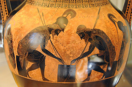 Ajax en Achilles bij het damspel