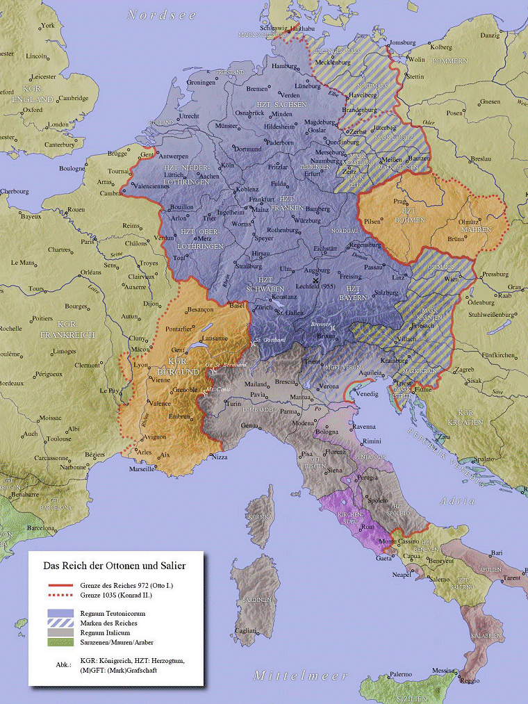 Kaart Ottoonse Rijk